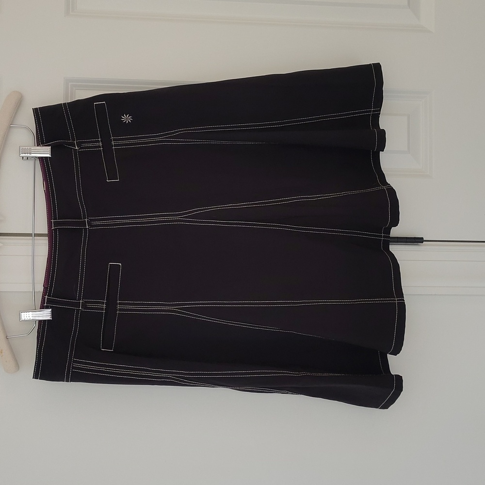 Athleta Whatever Black Pleated Skirt Skort Size 12 - Picture 8 of 16